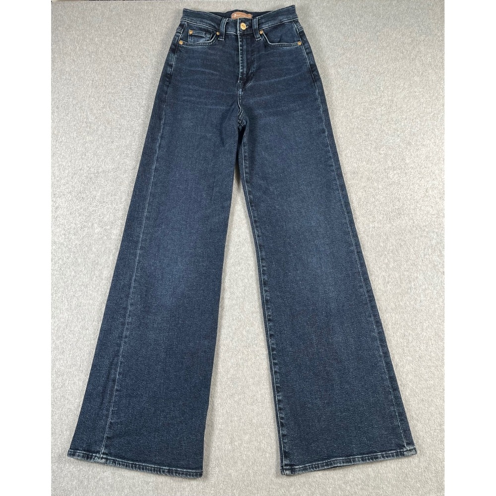 7 For All Mankind Luxe VTG Ultra High Rise Jo Jeans Paradise Cove 24 Wide Leg